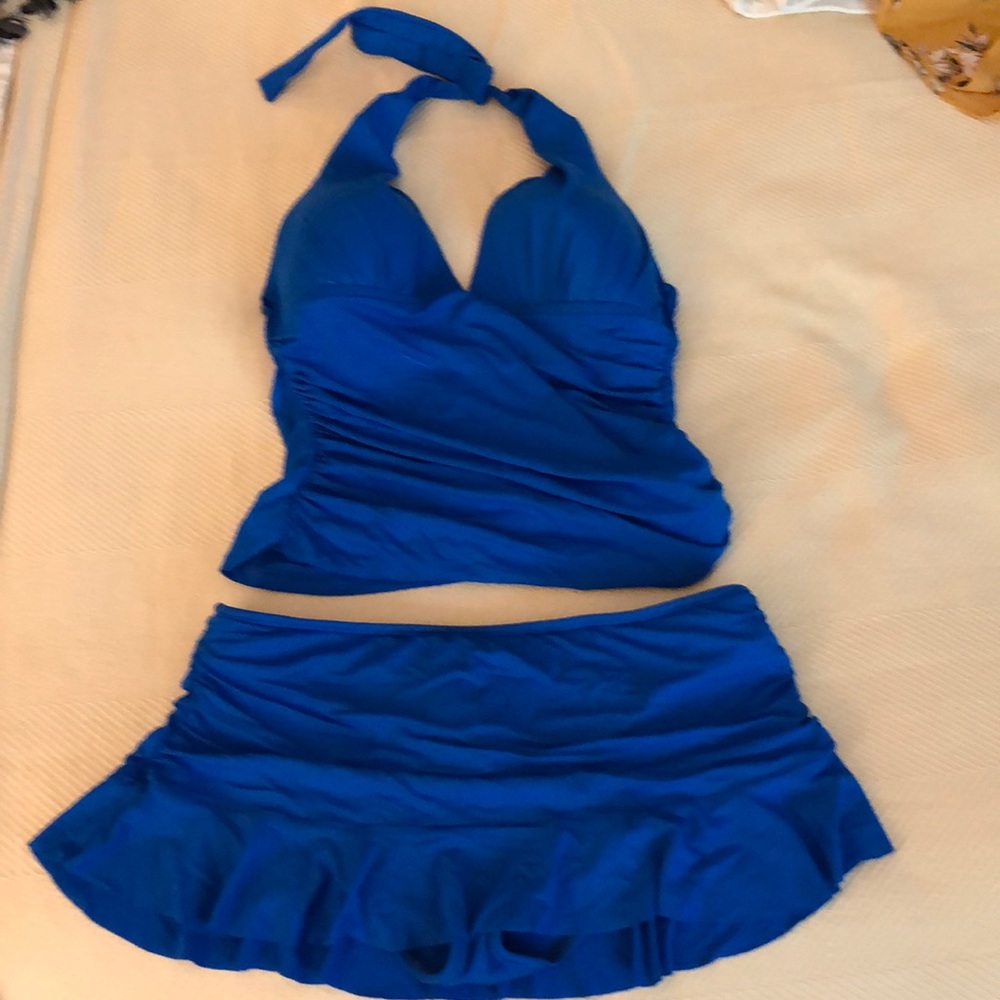 La Blanca blue bathing suit